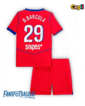Paris Saint-Germain Bradley Barcola #29 Echipament de Fotbal Replică 2025-26 Copii Treilea (+ Șorturi)